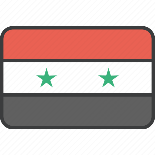 Asian, country, flag, syria, syrian, national icon - Download on Iconfinder
