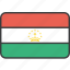 asian, country, flag, tajikistan, national, tajikistani 