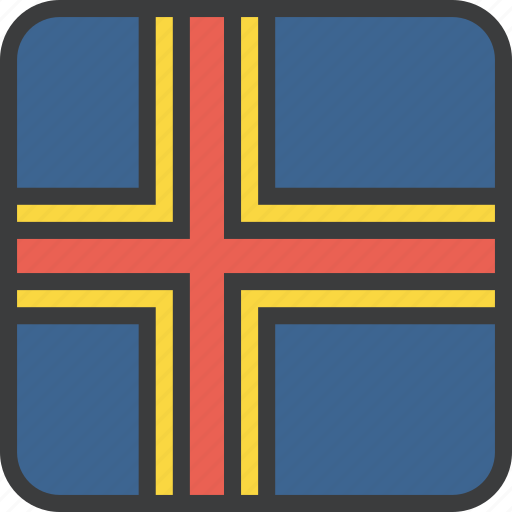 Aland, country, european, flag icon - Download on Iconfinder