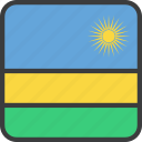 african, country, flag, rwanda