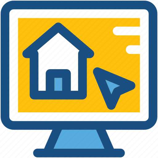 Lcd, monitor, online property, online real estate, property web icon - Download on Iconfinder