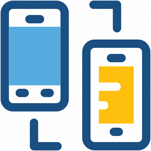 Data exchanging, data sharing, mobile phone, sharing, wireless sharing icon - Download on Iconfinder