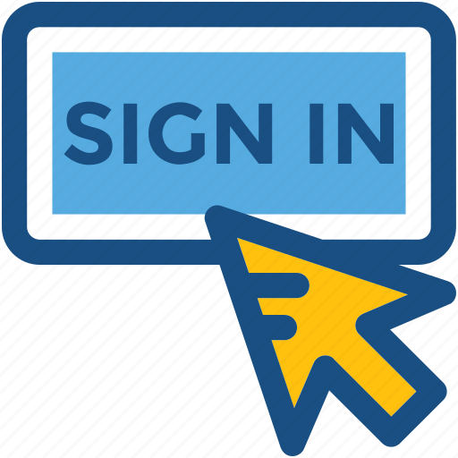 Click button, online registration, sign in, signin button, user information icon - Download on Iconfinder