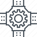 cog, connect, connection, gear, globe, network, process