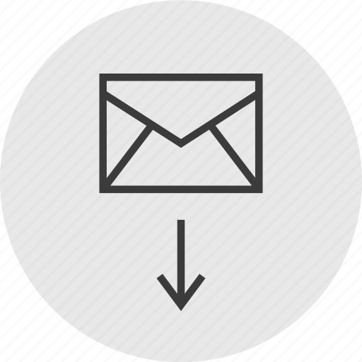 Arrow, attachment, down, email, mail icon - Download on Iconfinder