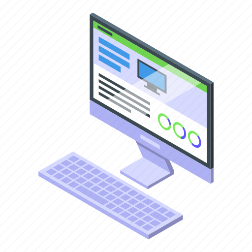 Computer, isometric, technology icon - Download on Iconfinder