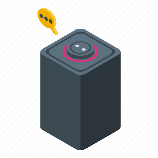 Smart, speaker, isometric icon - Download on Iconfinder