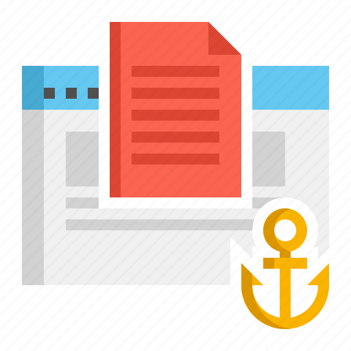 Anchor, coding, text icon - Download on Iconfinder