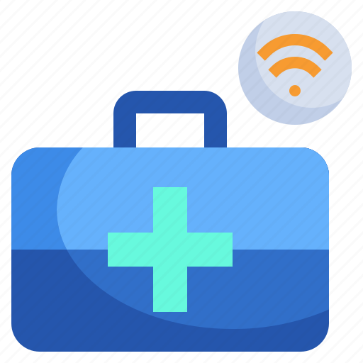 Health, care, wifi, first, aid, box, technology icon - Download on Iconfinder