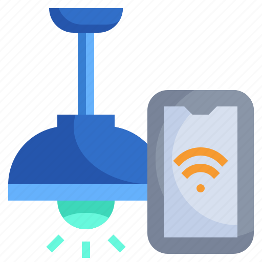 Light, furniture, and, household, bulb, phone, wifi icon - Download on Iconfinder