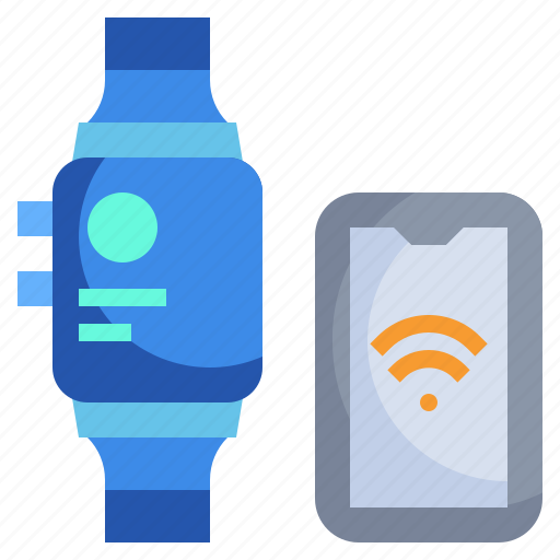 Smart, watch, phone, wifi, time, and, date icon - Download on Iconfinder