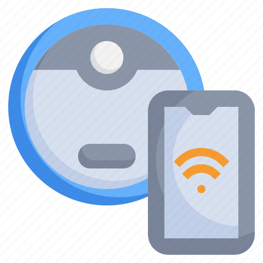 Vacuum, cleaner, robot, technological, phone, wifi icon - Download on Iconfinder