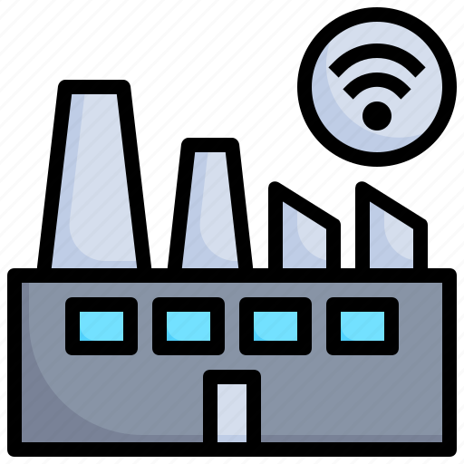 Industrial, factory, company, wifi, technology icon - Download on Iconfinder