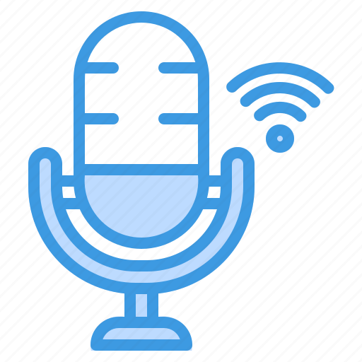 Microphone, mic, voice, voice recorder, wifi, wireless, technology icon - Download on Iconfinder