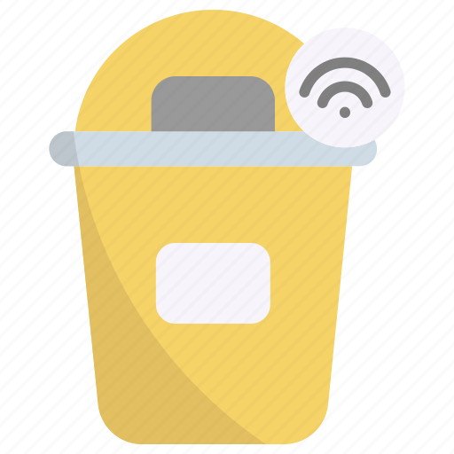 Dustbin, recycle bin, trash, internet of things, iot icon - Download on Iconfinder