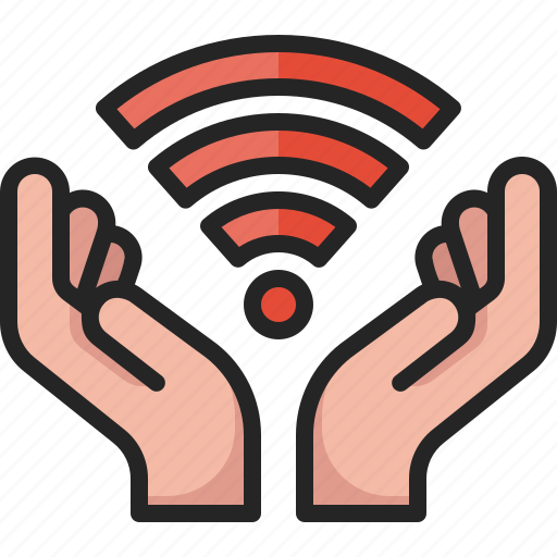 Wireless, wifi, online, internet, iot, technology, hand icon - Download on Iconfinder