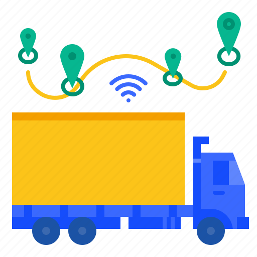 Delivery, tracking, transportation, iot, logistic, truck, shipping icon - Download on Iconfinder