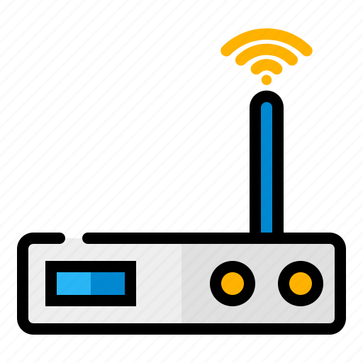 Internet, of, things, coloroutline, router icon - Download on Iconfinder