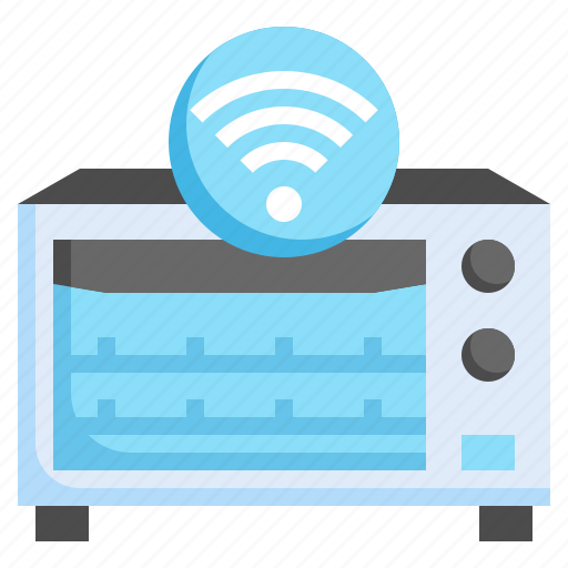 Smart, oven, kitchenware, wifi, signal, electronics icon - Download on Iconfinder