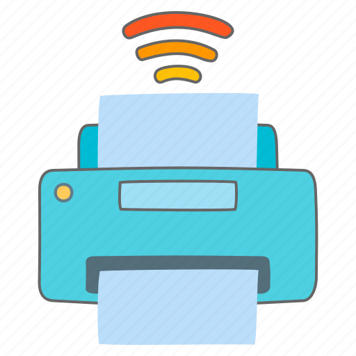 Printer, office, paper, wifi, iot, internet, things icon - Download on Iconfinder