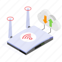 wireless, router, internet, network, cloud, computing