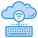 cloud, control, internet, keyboard, wifi