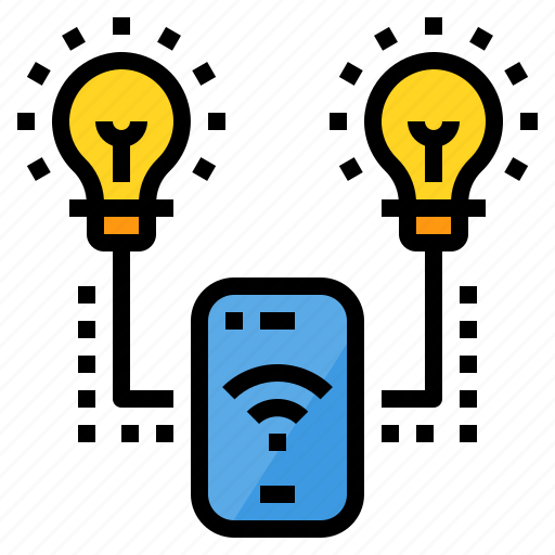 Connection, control, electronics, light, remote, smartphone icon - Download on Iconfinder