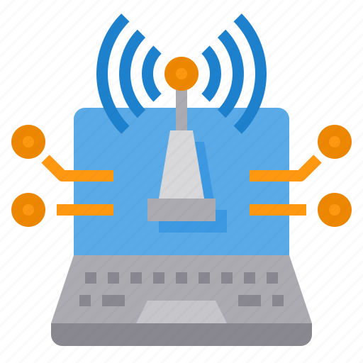 Communication, internet, laptop, network, signal icon - Download on Iconfinder