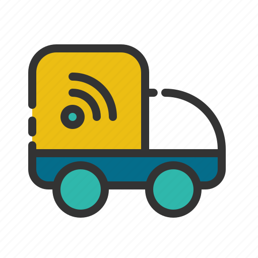 Internet, network, shipping, truck, wifi icon - Download on Iconfinder