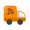 internet, network, shipping, truck, wifi