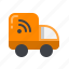 internet, network, shipping, truck, wifi 