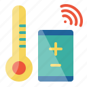 thermometer, sensor, internet, smart, temperature, phone, control