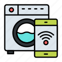 washing, machine, smart, clothing, appliance, wireless, mobile
