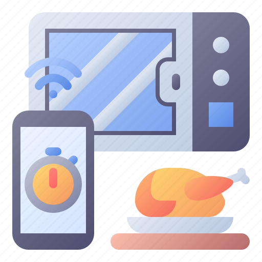 Microwave, smart, chicken, timer, turkey icon - Download on Iconfinder
