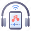 music, streaming, headphone, online, listen 
