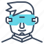 vr, glasses, virtual, reality, man, wear 