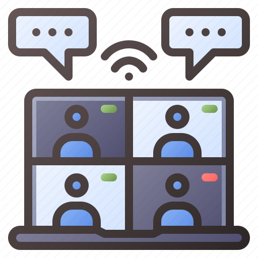 Conference, online, meeting, laptop, video, call icon - Download on Iconfinder