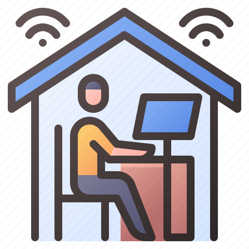 Work, from, home, teleworking, remote, office icon - Download on Iconfinder