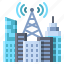 antenna, tower, city, metropolis, smart 