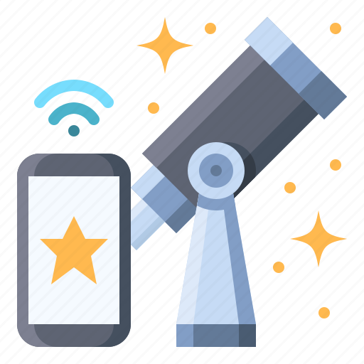 Astronomy, star, telescope, space, mobile icon - Download on Iconfinder