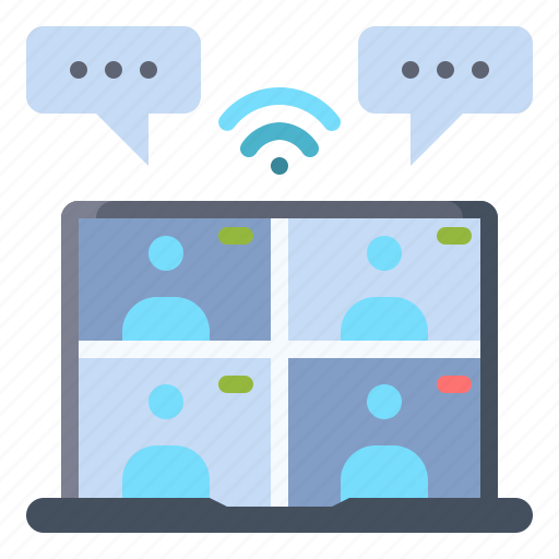 Conference, online, meeting, laptop, video, call icon - Download on Iconfinder