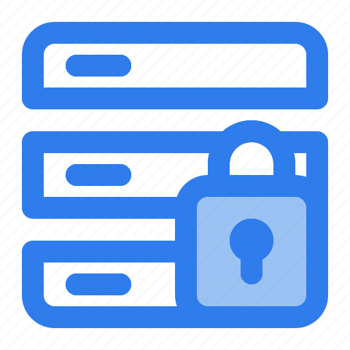 Data, hosting, internet, lock, security, server, storage icon - Download on Iconfinder