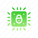 encrypted, circuit, protect, padlock, chip