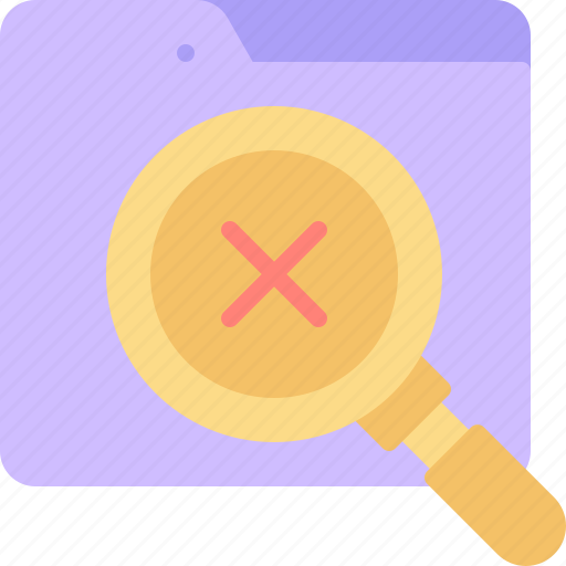No, results, magnifying, glass, cross, web, website icon - Download on Iconfinder