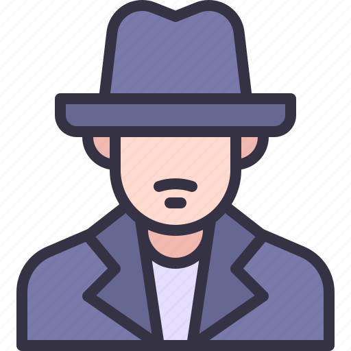 Spy, detective, agent, profession, man icon - Download on Iconfinder