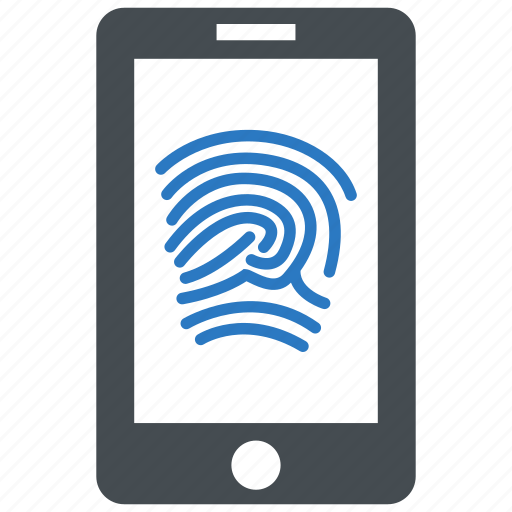 Fingerprint, biometric, identification, phone icon - Download on Iconfinder