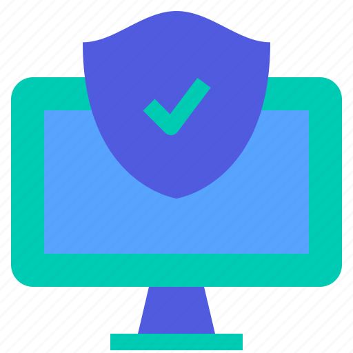 Computer, safety, secured, shield, verified icon - Download on Iconfinder