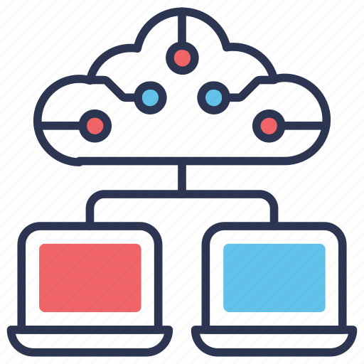 Cloud, communication, computer networking, laptop, network, storage, stream icon - Download on Iconfinder