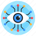 network eye, cyber eye, digital eye, augmented eye, eye tap augmentation 