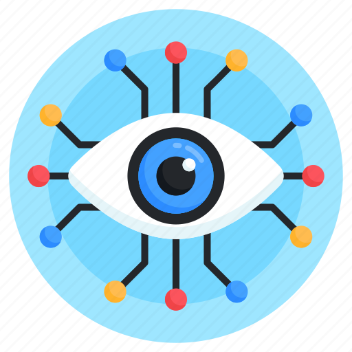 Network eye, cyber eye, digital eye, augmented eye, eye tap augmentation icon - Download on Iconfinder